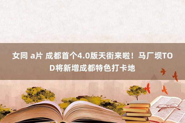 女同 a片 成都首个4.0版天街来啦！马厂坝TOD将新增成都特色打卡地