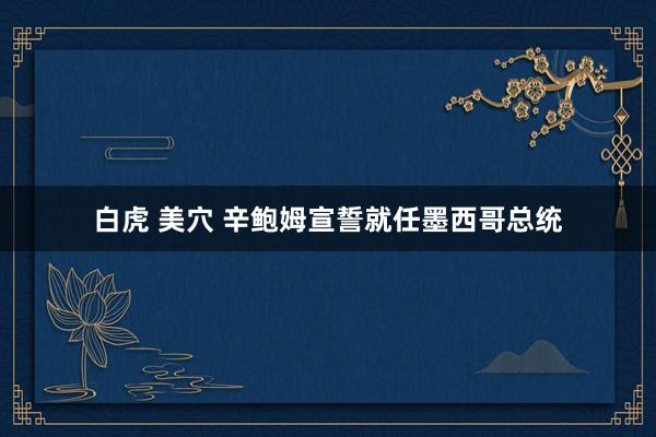 白虎 美穴 辛鲍姆宣誓就任墨西哥总统
