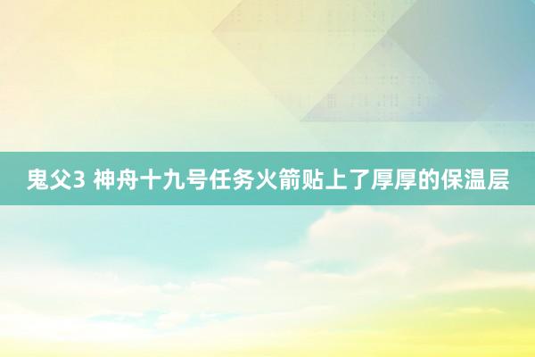 鬼父3 神舟十九号任务火箭贴上了厚厚的保温层