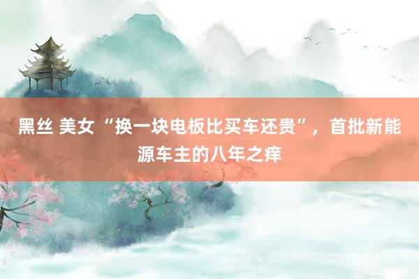 黑丝 美女 “换一块电板比买车还贵”，首批新能源车主的八年之痒
