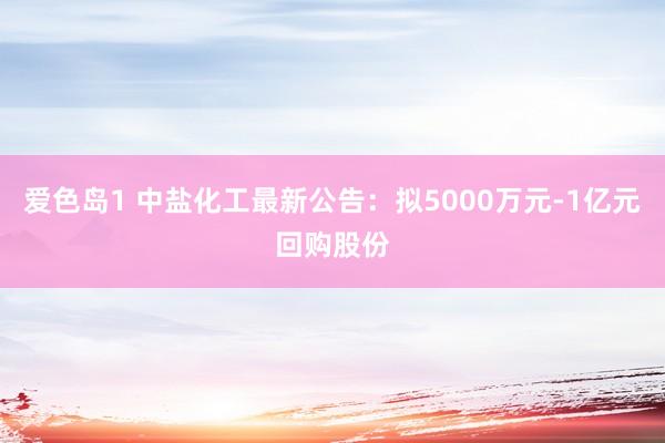 爱色岛1 中盐化工最新公告：拟5000万元-1亿元回购股份