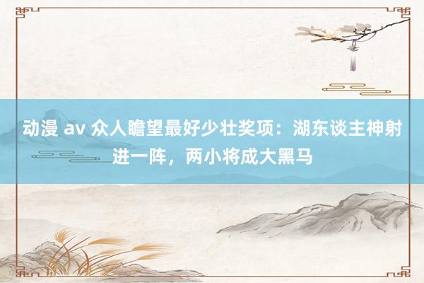 动漫 av 众人瞻望最好少壮奖项：湖东谈主神射进一阵，两小将成大黑马