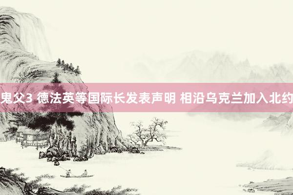 鬼父3 德法英等国际长发表声明 相沿乌克兰加入北约