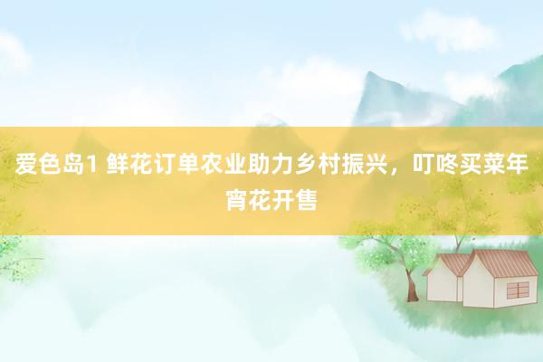 爱色岛1 鲜花订单农业助力乡村振兴，叮咚买菜年宵花开售