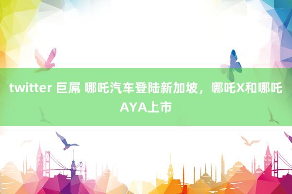 twitter 巨屌 哪吒汽车登陆新加坡，哪吒X和哪吒AYA上市