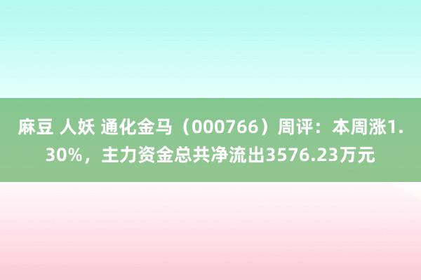 麻豆 人妖 通化金马（000766）周评：本周涨1.30%，主力资金总共净流出3576.23万元