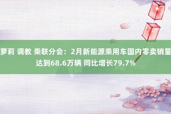 萝莉 调教 乘联分会：2月新能源乘用车国内零卖销量达到68.6万辆 同比增长79.7%