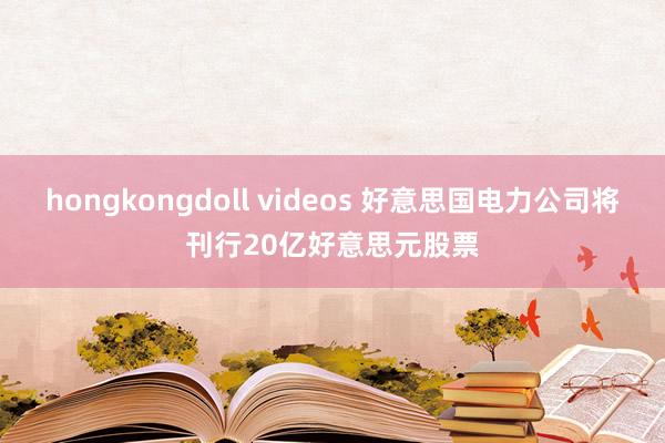 hongkongdoll videos 好意思国电力公司将刊行20亿好意思元股票