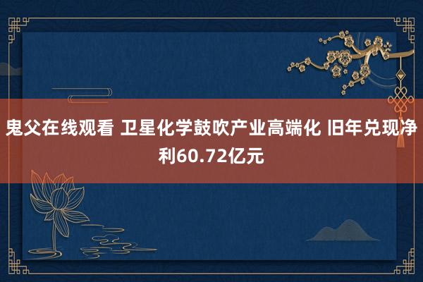 鬼父在线观看 卫星化学鼓吹产业高端化 旧年兑现净利60.72亿元