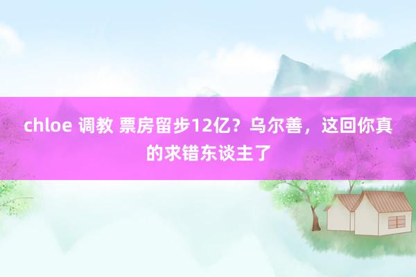 chloe 调教 票房留步12亿？乌尔善，这回你真的求错东谈主了