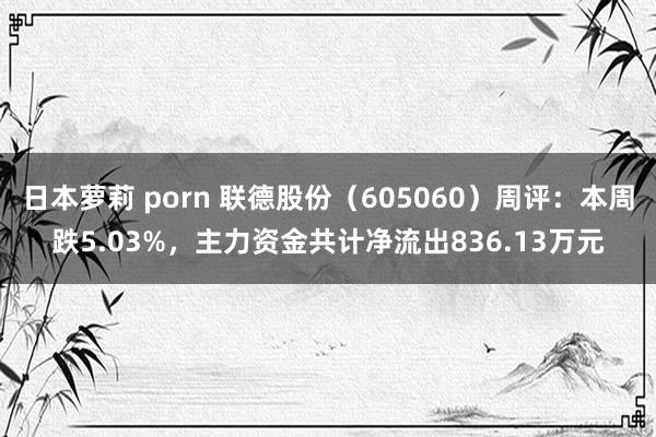 日本萝莉 porn 联德股份（605060）周评：本周跌5.03%，主力资金共计净流出836.13万元