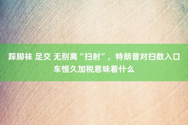 踩脚袜 足交 无别离“扫射”，特朗普对扫数入口车恒久加税意味着什么