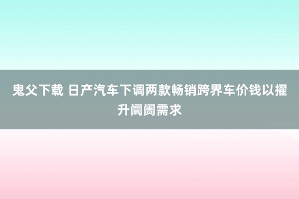 鬼父下载 日产汽车下调两款畅销跨界车价钱以擢升阛阓需求