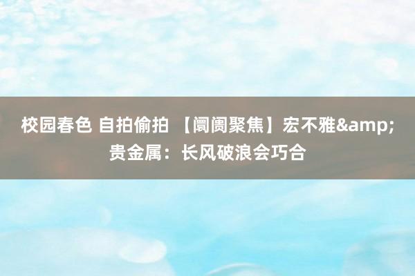 校园春色 自拍偷拍 【阛阓聚焦】宏不雅&贵金属：长风破浪会巧合