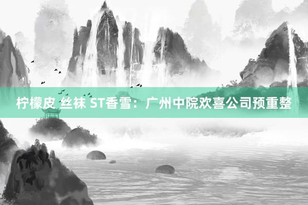 柠檬皮 丝袜 ST香雪：广州中院欢喜公司预重整