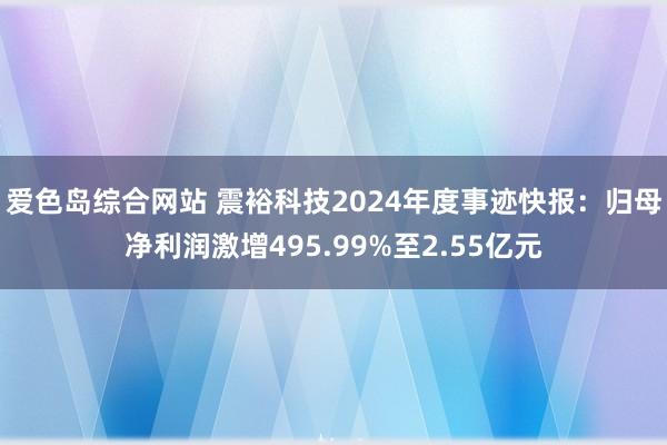 爱色岛综合网站 震裕科技2024年度事迹快报：归母净利润激增495.99%至2.55亿元