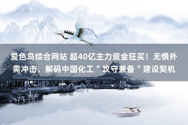 爱色岛综合网站 超40亿主力资金狂买！无惧外需冲击，解码中国化工＂攻守兼备＂建设契机