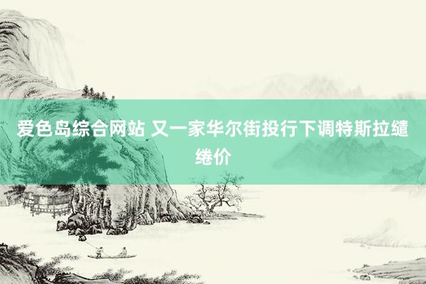 爱色岛综合网站 又一家华尔街投行下调特斯拉缱绻价