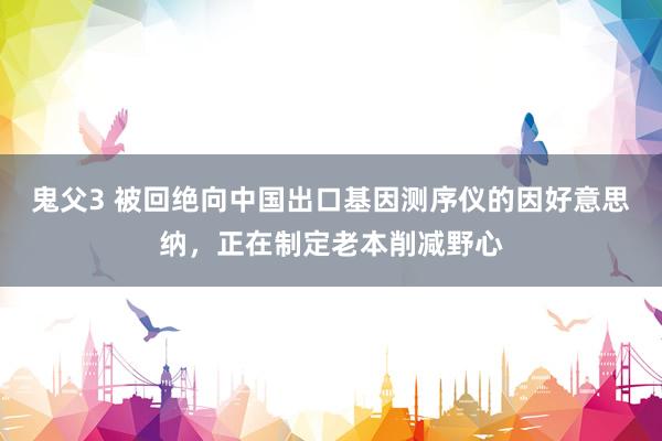 鬼父3 被回绝向中国出口基因测序仪的因好意思纳，正在制定老本削减野心